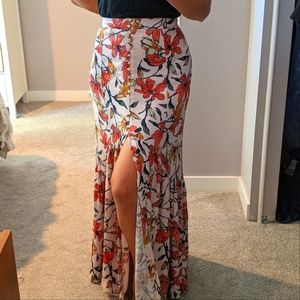 Free People floral maxi skirt, size 8